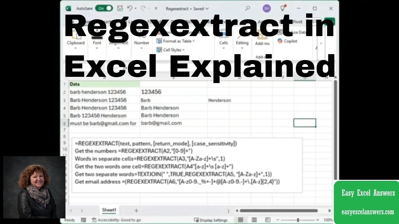Regexextract function in Excel explained