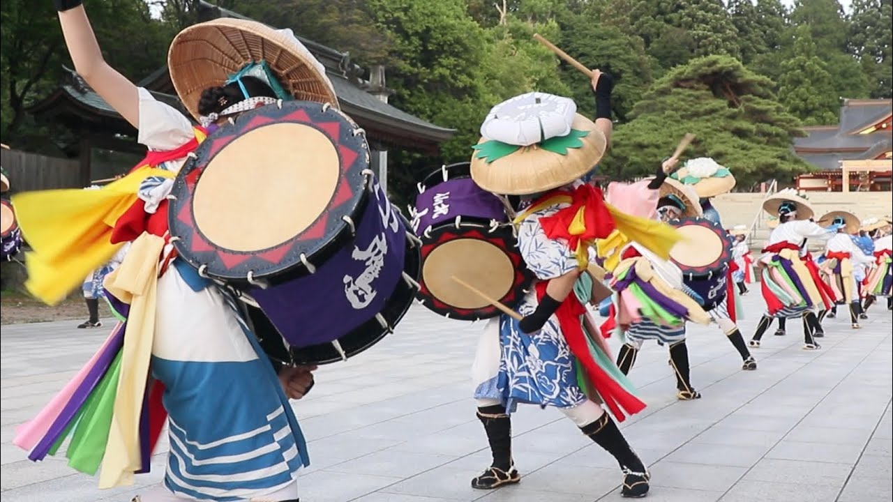 仙北小鷹さんさ踊り保存会　結成35周年記念 門付巡業　盛岡八幡宮演舞