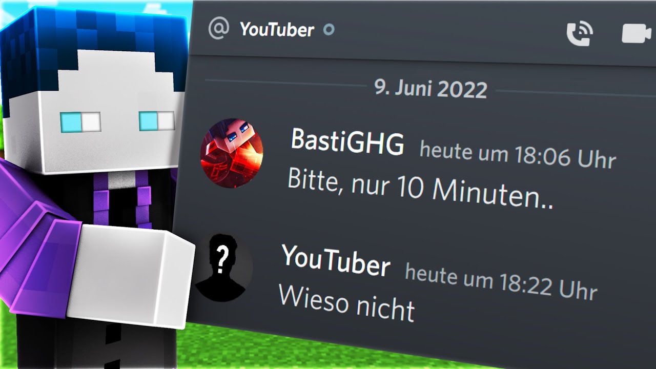 MINECRAFT ABER 10 MINUTEN = NEUER YOUTUBER