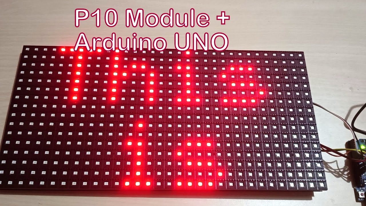 Easy Arduino UNO P10 LED Module Control for Beginners!