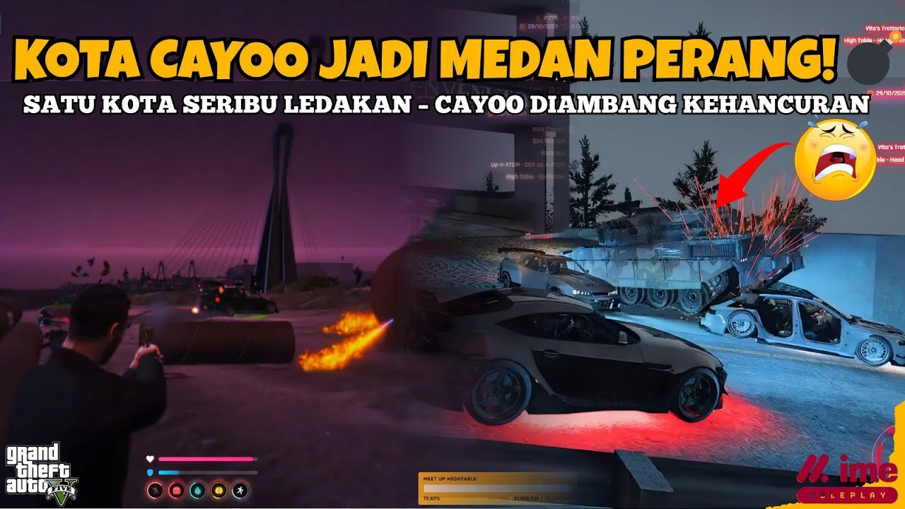 KACAU BESAR!! 😱 PERANG TERJADI DI SETIAP PENJURU KOTACAYO DAN IME ROLEPLAY -#imeroleplay #hightable