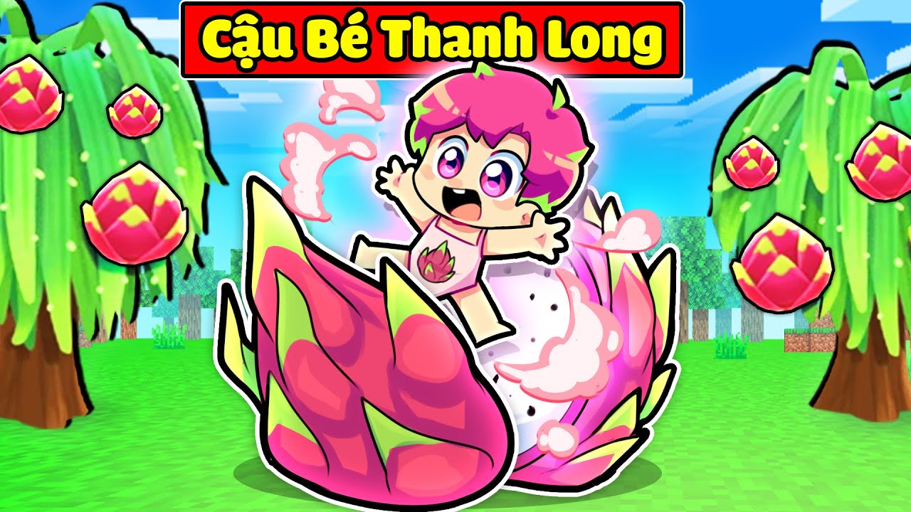 LẦN ĐẦU TIÊN HIHA TRỞ THÀNH CẬU BÉ THANH LONG TRONG MINECRAFT*HIHA CẬU BÉ THANH LONG 😍💗