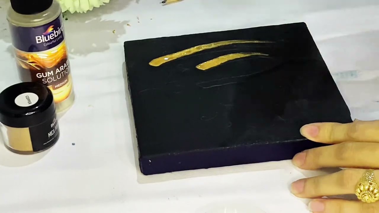 Golden “Allah” on Black Canvas ✨ Satisfying Calligraphy Art | Ramadan Islamic Art 