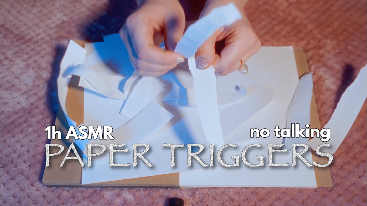 1 Hour Satisfying Paper ASMR 🤍 Crinkling, Folding & Tapping Sounds