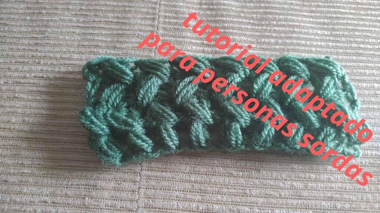 Punto puff cruzado a crochet