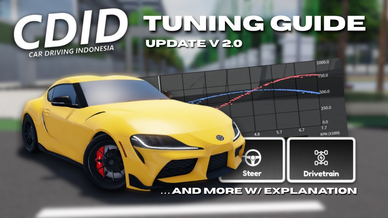 MAKING YOUR OWN DRIFT AND GRIP TUNES!!! CDID - Car Driving Indonesia Update v2.0 Roblox Tuning Guide