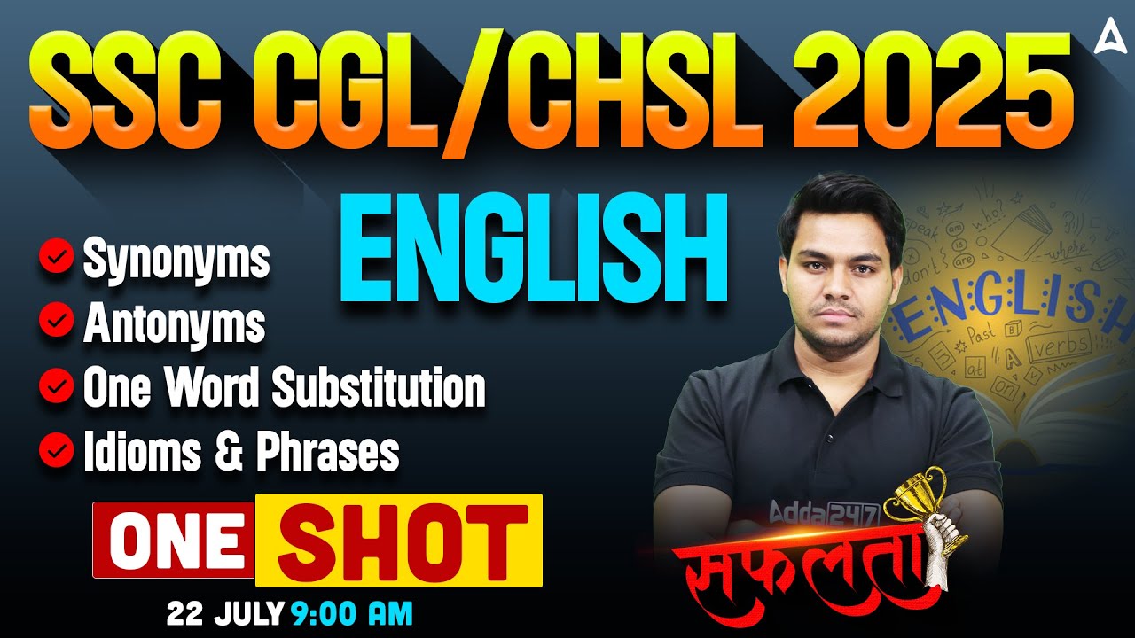 SSC CGL/CHSL 2025 English One Shot | English Topic Wise One Shot For SSC CGL/CHSL | By Anil Sir