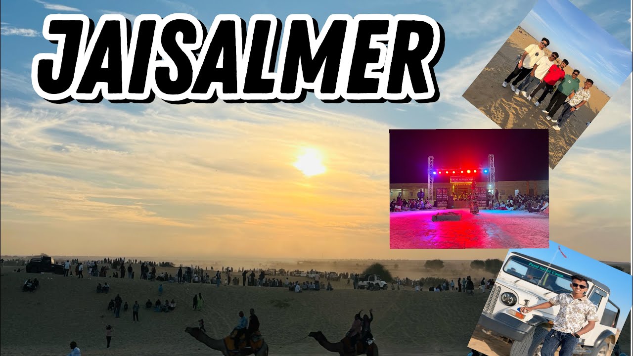 JAISALMER la keli camel safari 🐪  ,thar desert🌵 kela shnset enjoy 🌇🤘night show kela enjoy🤘#trending 