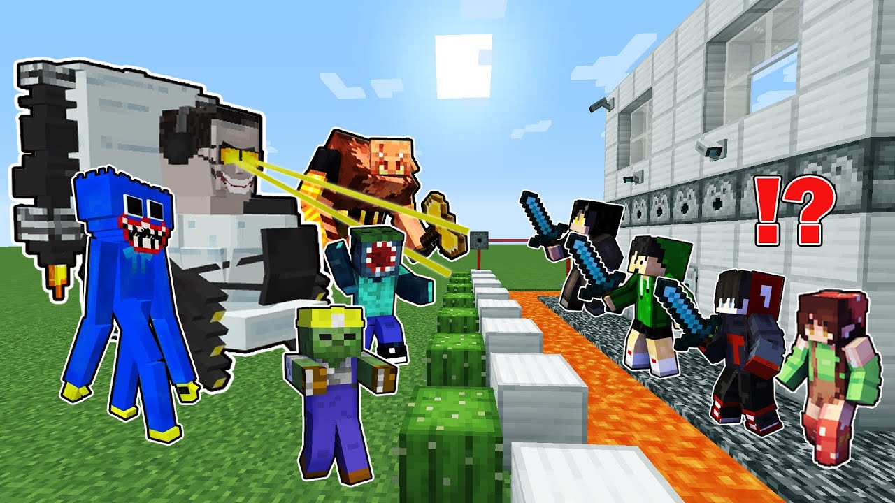 Scary Monsters vs The Most Secure House in Minecraft | OMOCITY 😂 | Esoni, Clyde, TankDemic & Mizumi