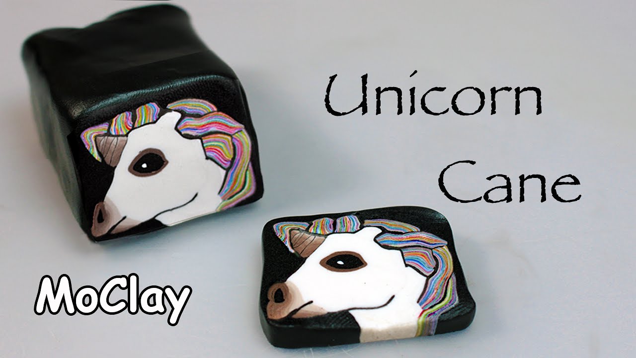 DIY Unicorn millefiori cane - Polymer clay tutorial