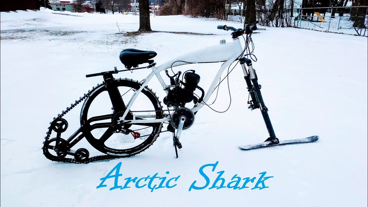Мотоцикл с гусеницами танка! Arctic Shark 80 куб. см, 2-тактный GT2A + комплект для переоборудова...