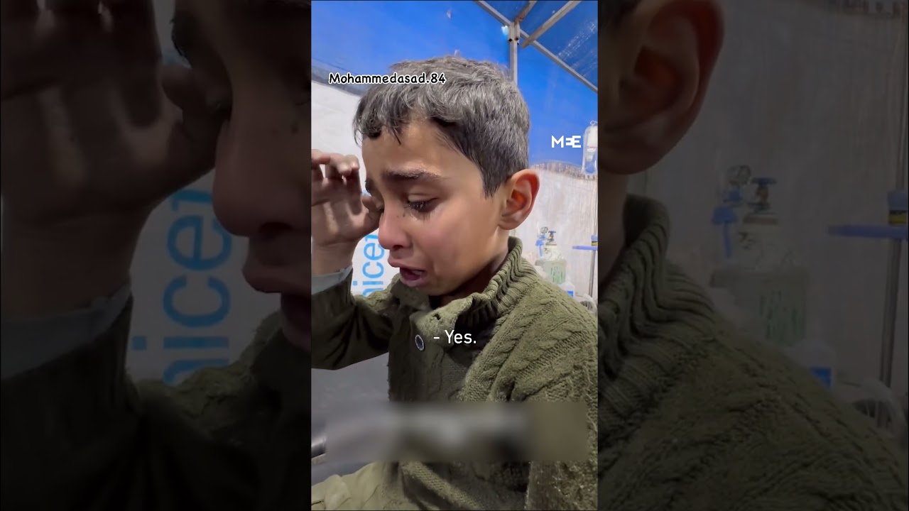 Palestinian child recounts the moment his home was bombed in Gaza