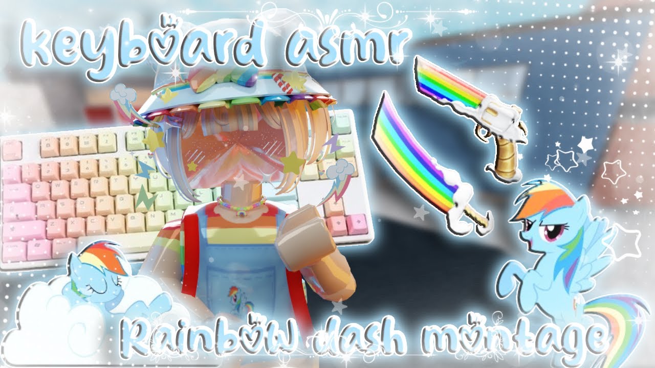 ⭑.ᐟ  Playing mm2 As Rainbow dash ‧˚꒰Keyboard Asmr ୭ ˚. ᵎᵎ Mystery 2₊˚⊹ ᰔ