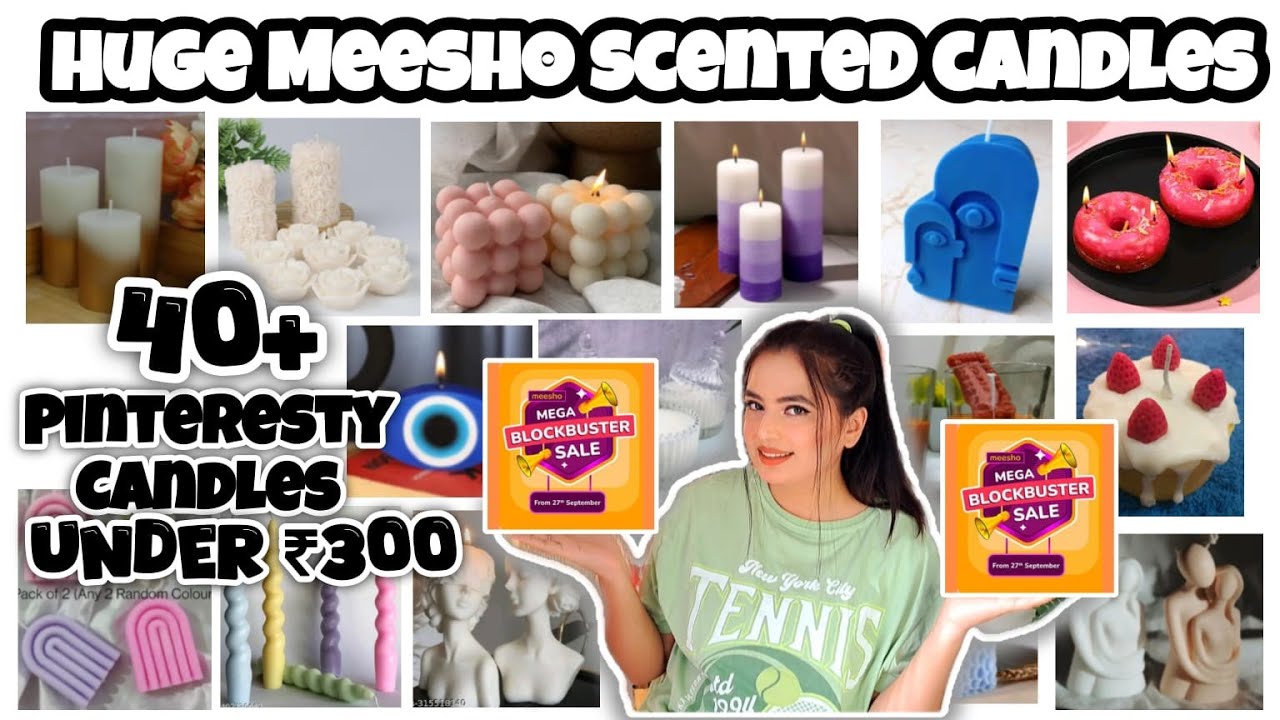 HUGE MEESHO CANDLE HAUL😍|😱MEESHO PINTERESTY CANDLE | MEESHO AESTHETIC CANDLES | 😍MEESHO CANDLE HAUL