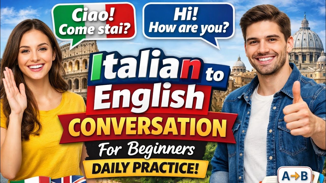 Italian to English Conversation for Beginners | Daily Italian Speaking Practice