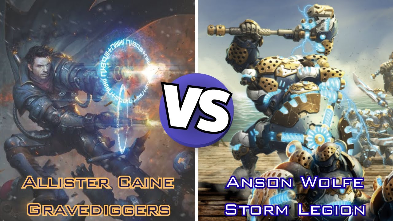 Warmachine 100pt Battle Report - Gravediggers (Allister Caine) vs Storm Legion (Anson Wolfe) REDUX