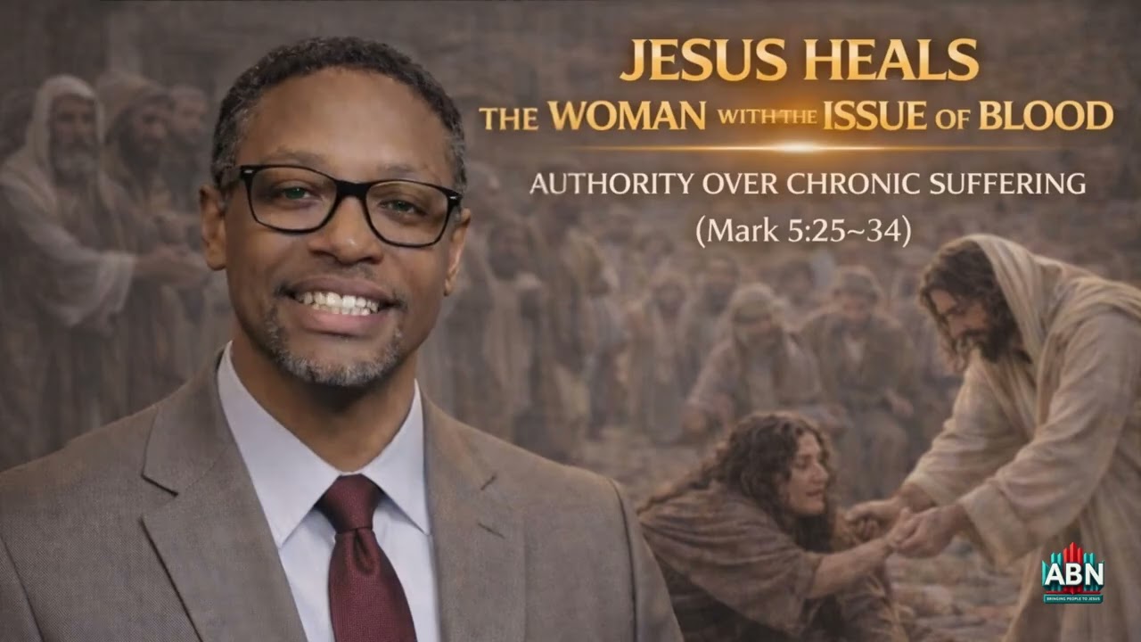 Jesus heals the woman with the issue of blood