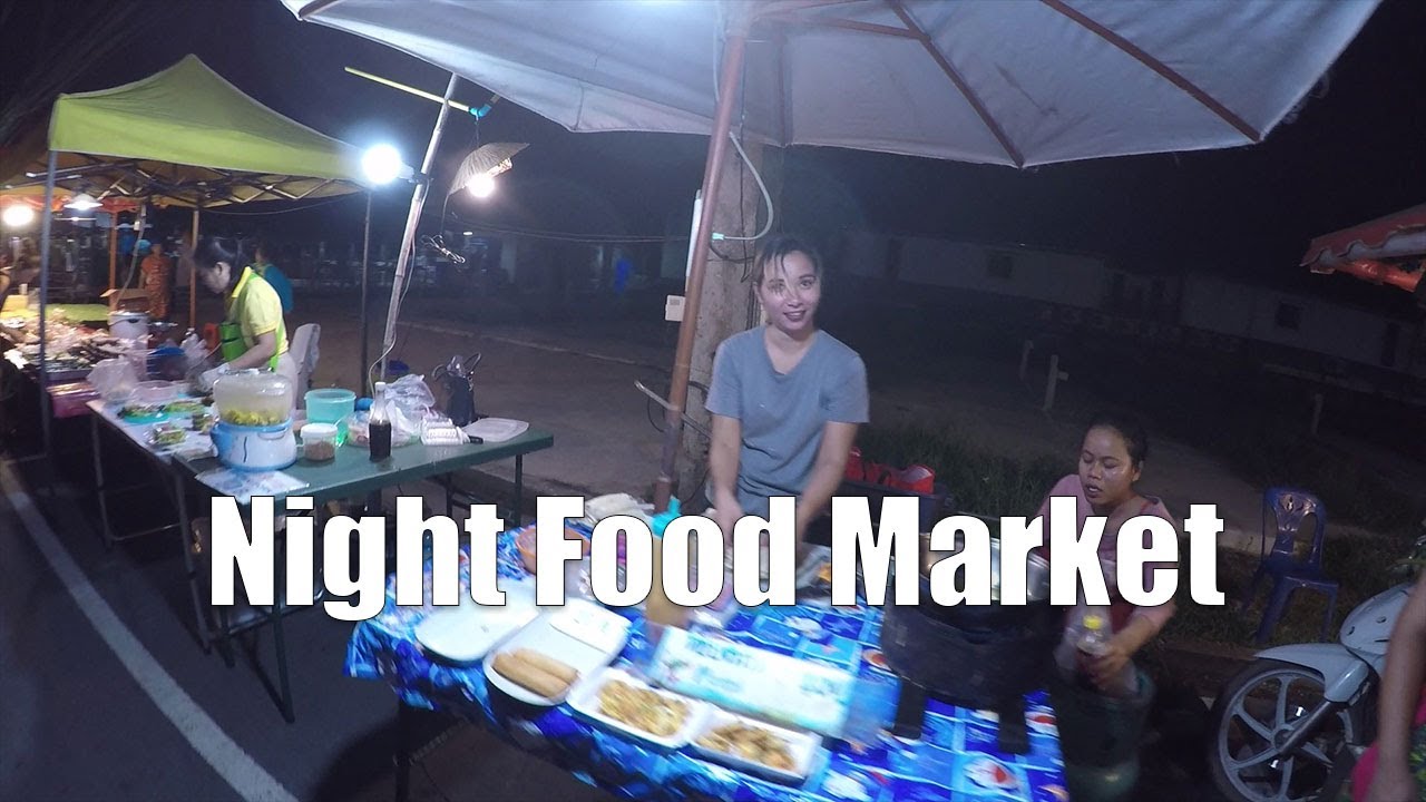 Night Food Market Koh Chang White Sand Beach June 2019