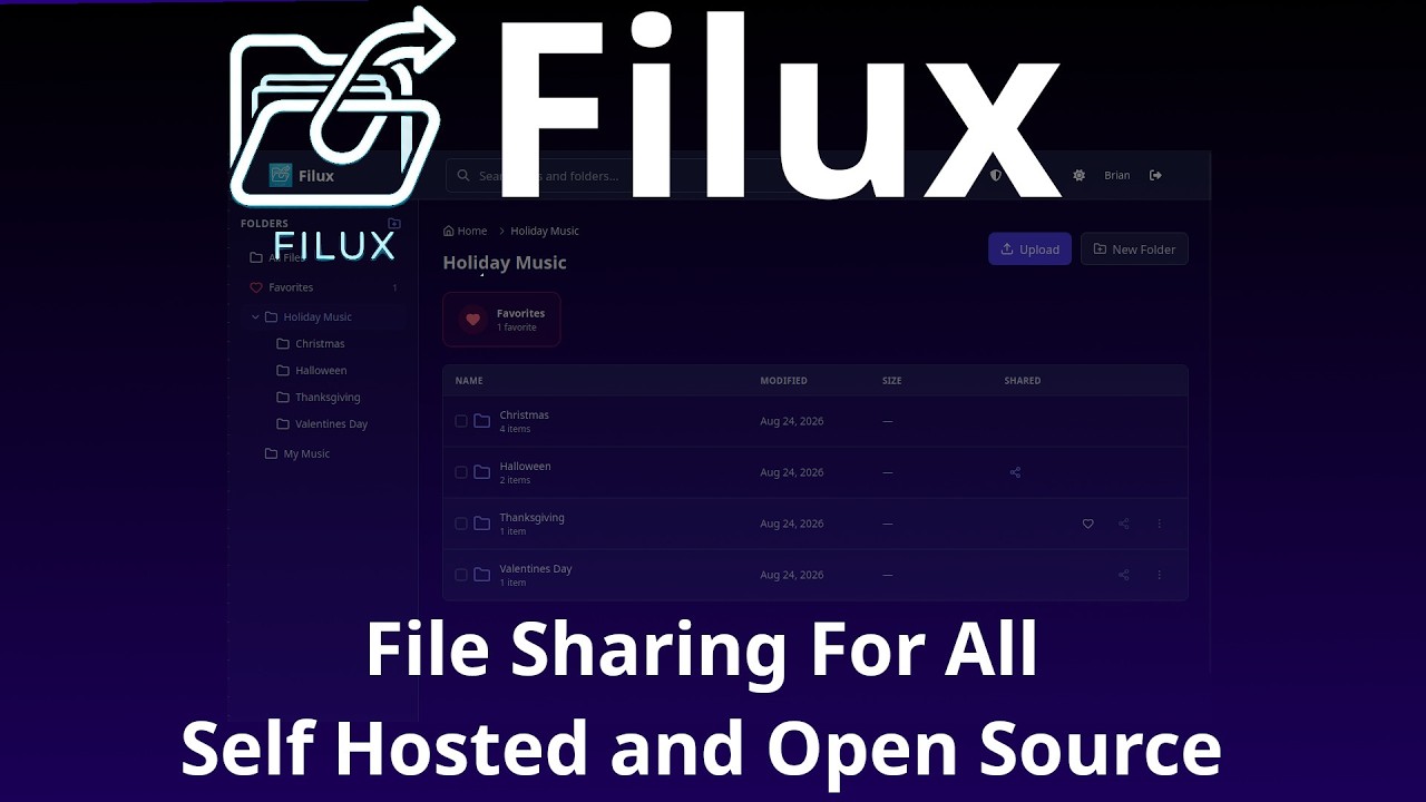 Filux - Open Source, Self Hosted File Sharing for All