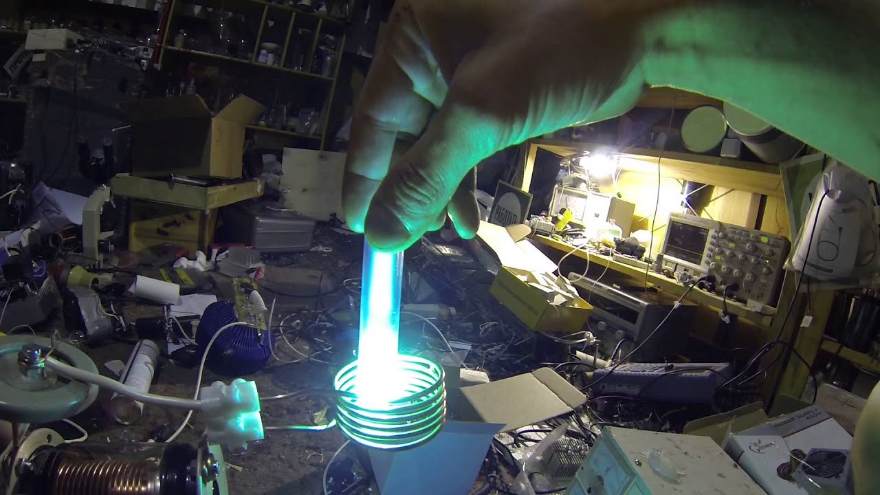 Inductively coupled plasma in Hg and Ne (14.3 MHz)
