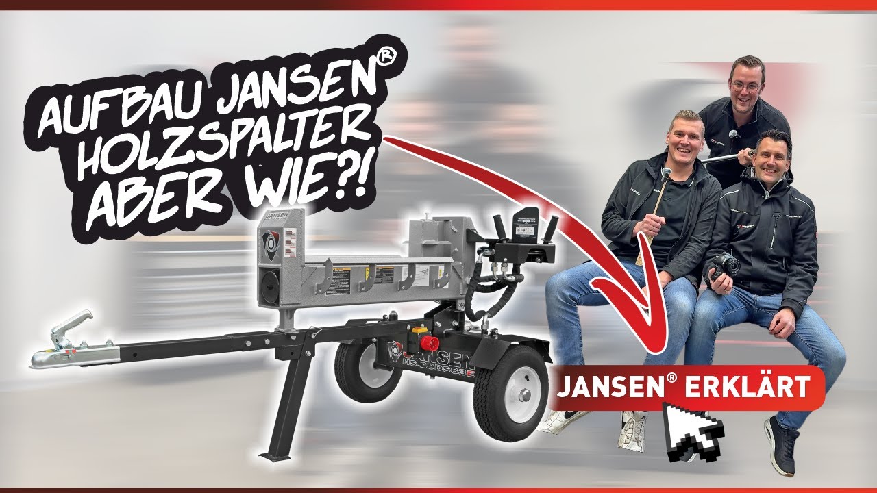 🔥Aufbau des Holzspalters Jansen HS-20DS63 (Elektro & Benzin)