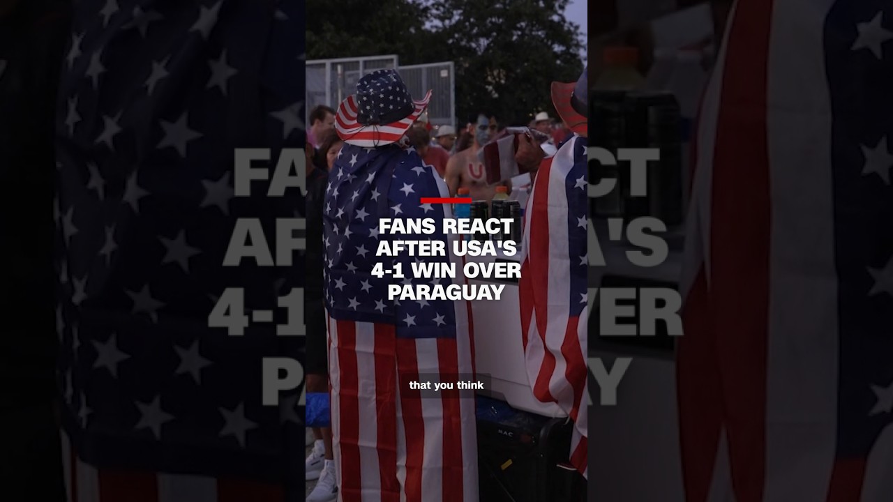 Fans react after USA's 4-1 win over Paraguay