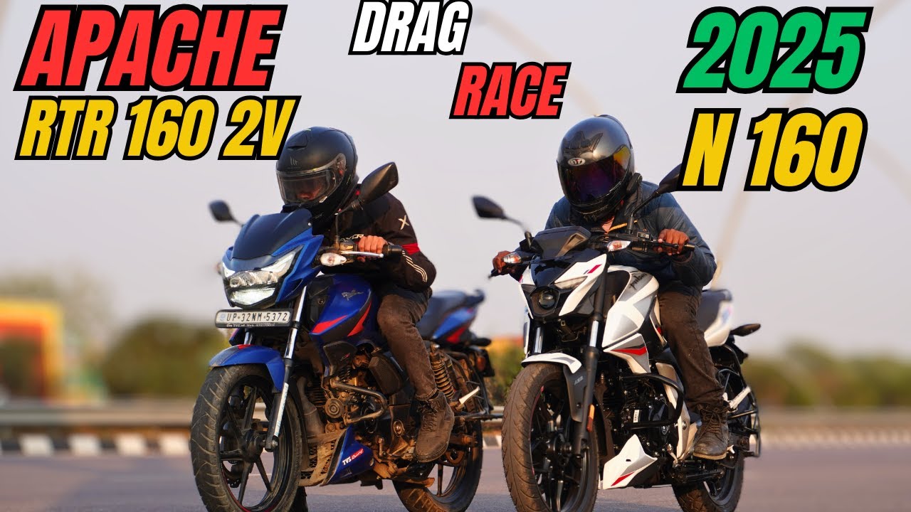 2025 Pulsar N160 {Single Seat } vs Apache RTR160 2V Drag Race