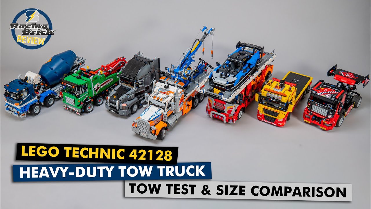 LEGO Technic 42128 Тяжелый тягач: тест на буксировку и сравнение размеров