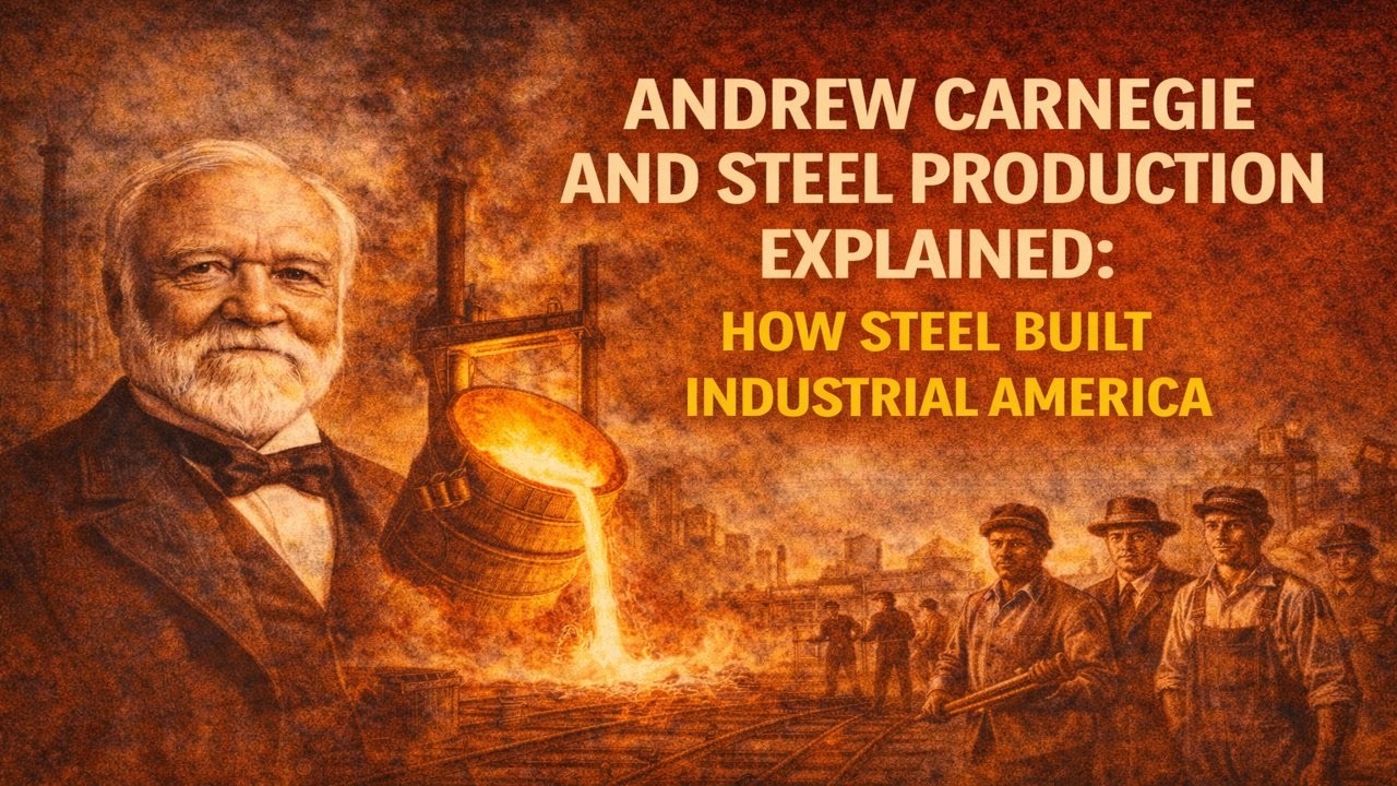 Andrew Carnegie and Steel Production Explained: How Steel Built Industrial America  3-Minute History