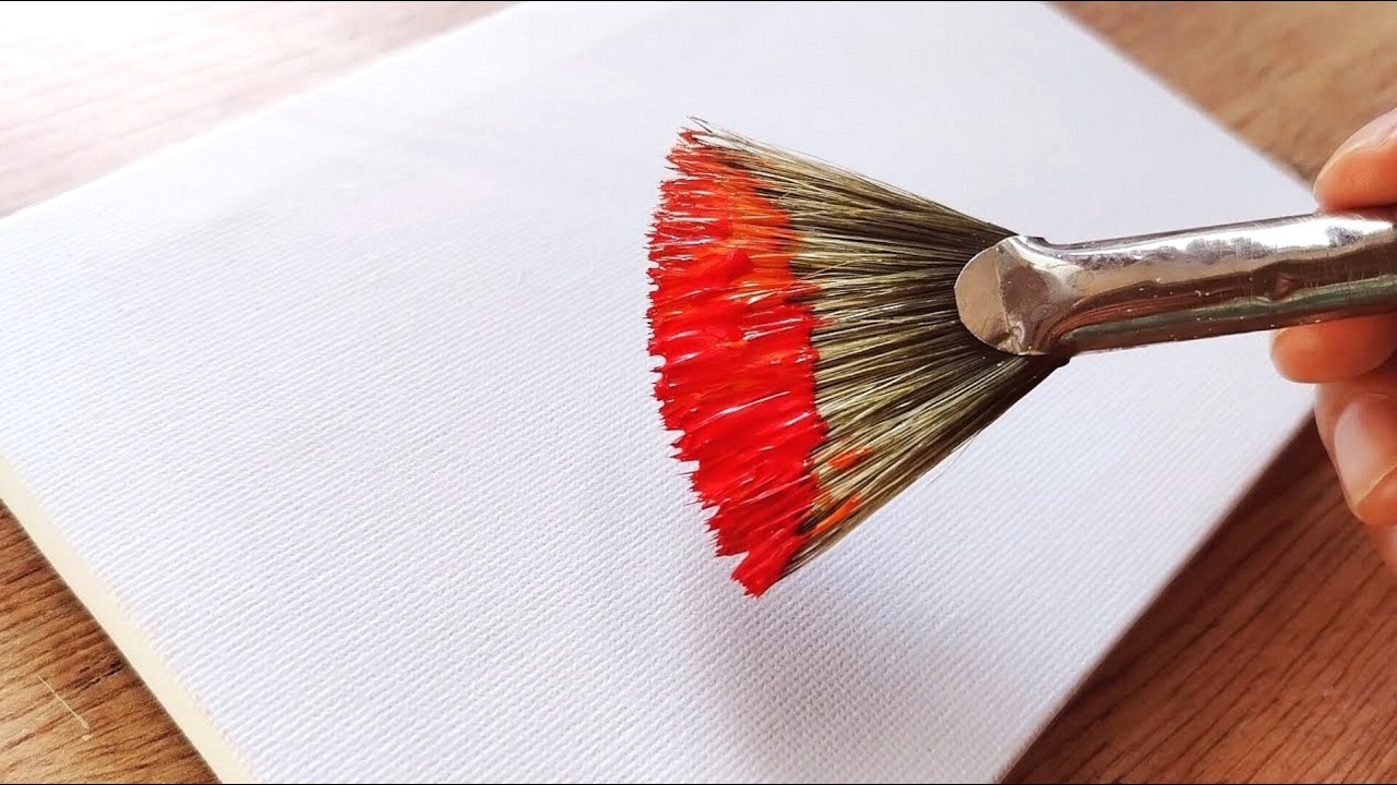 Рисуем Луну и Горы С ЛЕГКОСТЬЮ / Акриловая живопись для начинающих