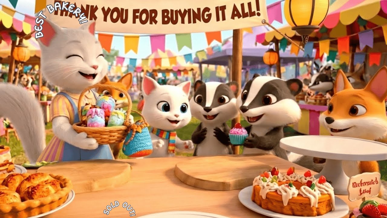 A Cute Cat Story: Happy Ending! 🎉 Mama & Baby Cat's Bakery is SOLD OUT (Ep.5)