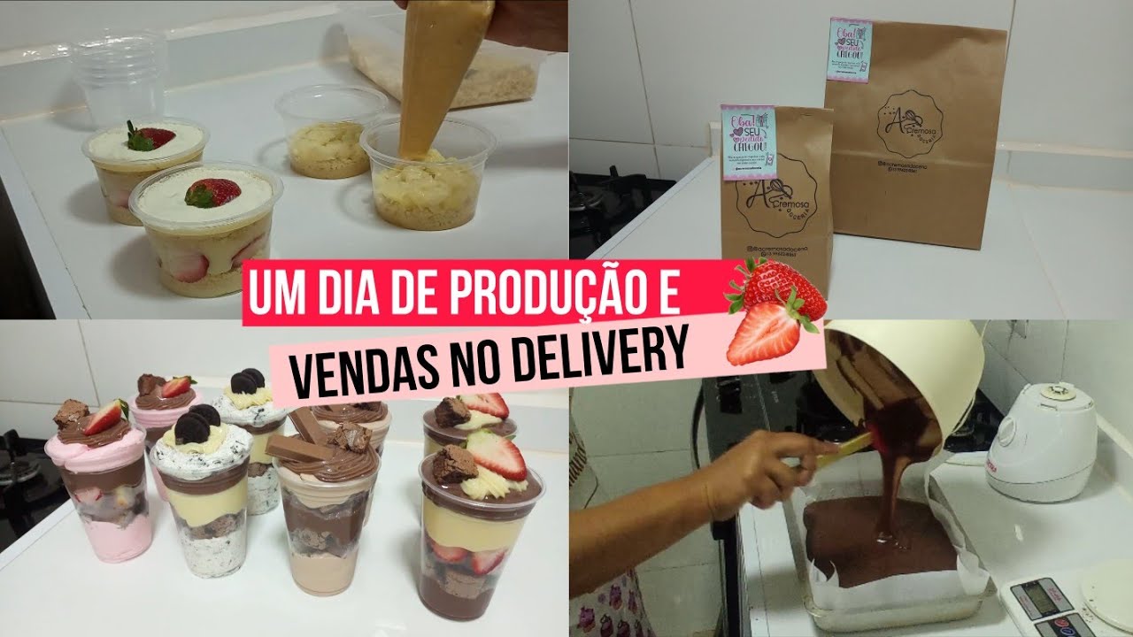 UM DIA DE PRODUÇÃO E VENDAS NO DELIVERY DA DOCERIA / Rotina de Confeitaria em Casa / Vendas no Ifood