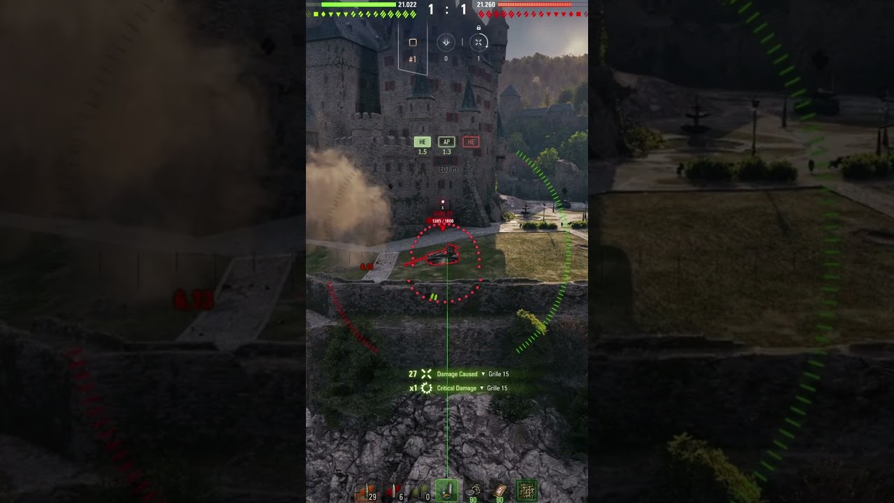 BC 155 58 arty Blind Shots German TD Grille 15 #wot