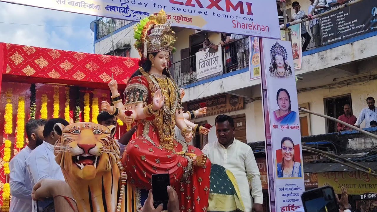 🤩Thane Chi Durga Durgeshwari Devi Cha Aagman 2024 ||  Navratri  Vlogs | Mumbaikarvj