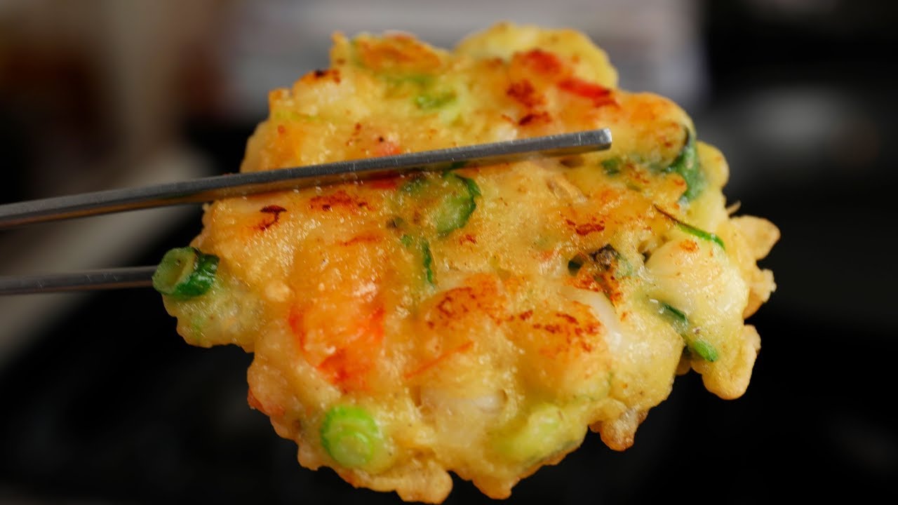 Оладушки из морепродуктов (хемуль-чон)