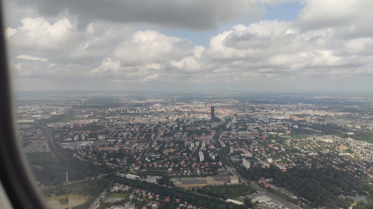 Wrocław z samolotu + Lądowanie  i start lotnisko Wrocław | Wroclaw from the plane | WROCŁAW 4K