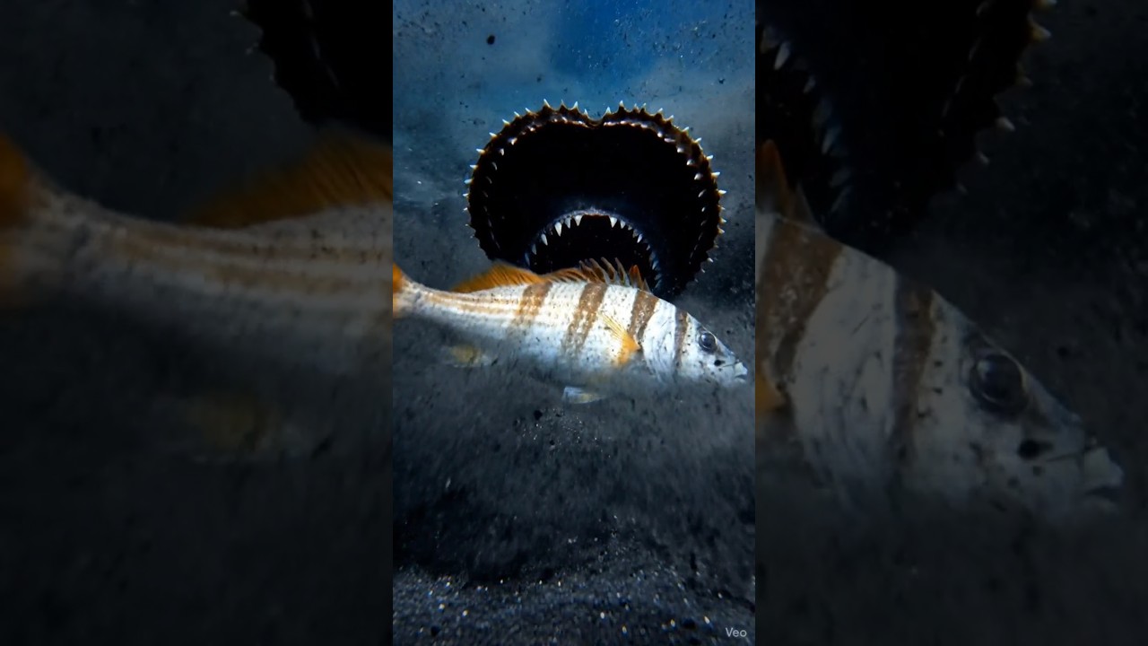 Bobbit Worm &mdash;The scary Five-foot-long rainbow-colored worm #opabinia #zooids #viral #viralvideo