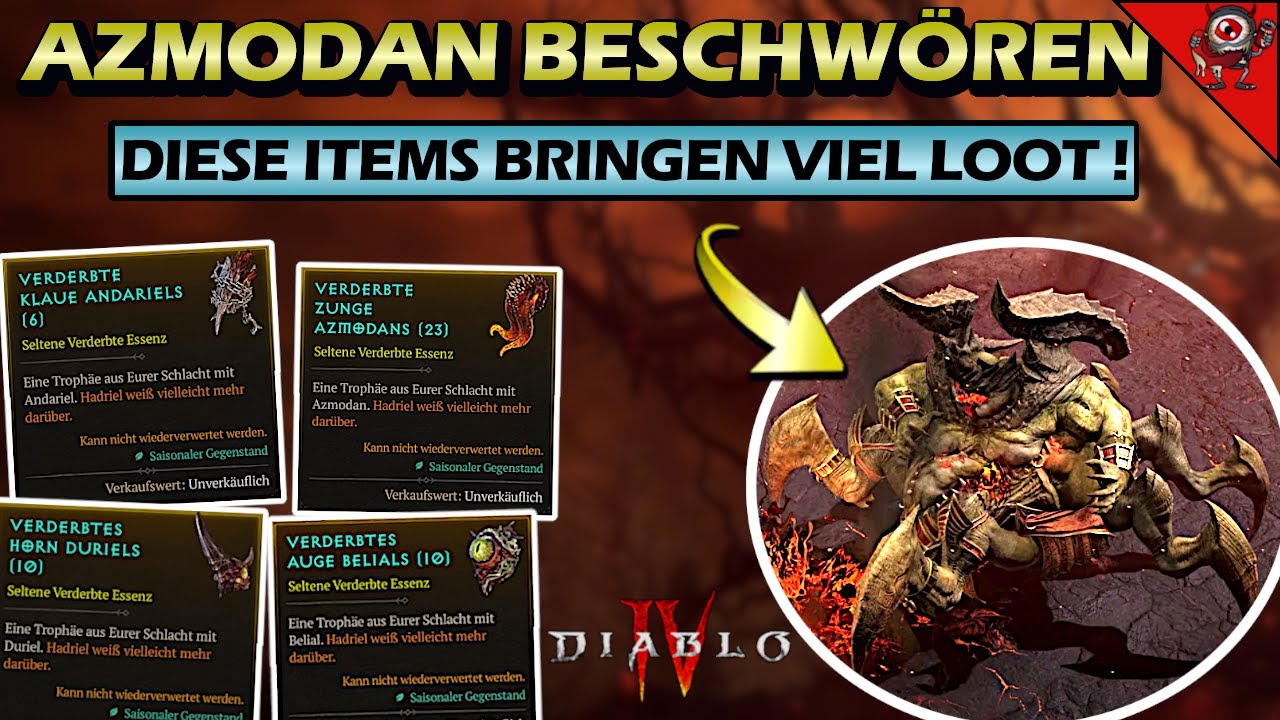 Diese ITEMS sind sehr viel wert ! KOMPLETTE ERKLÄRUNG zum Azmodan Event - Diablo 4 Season 11