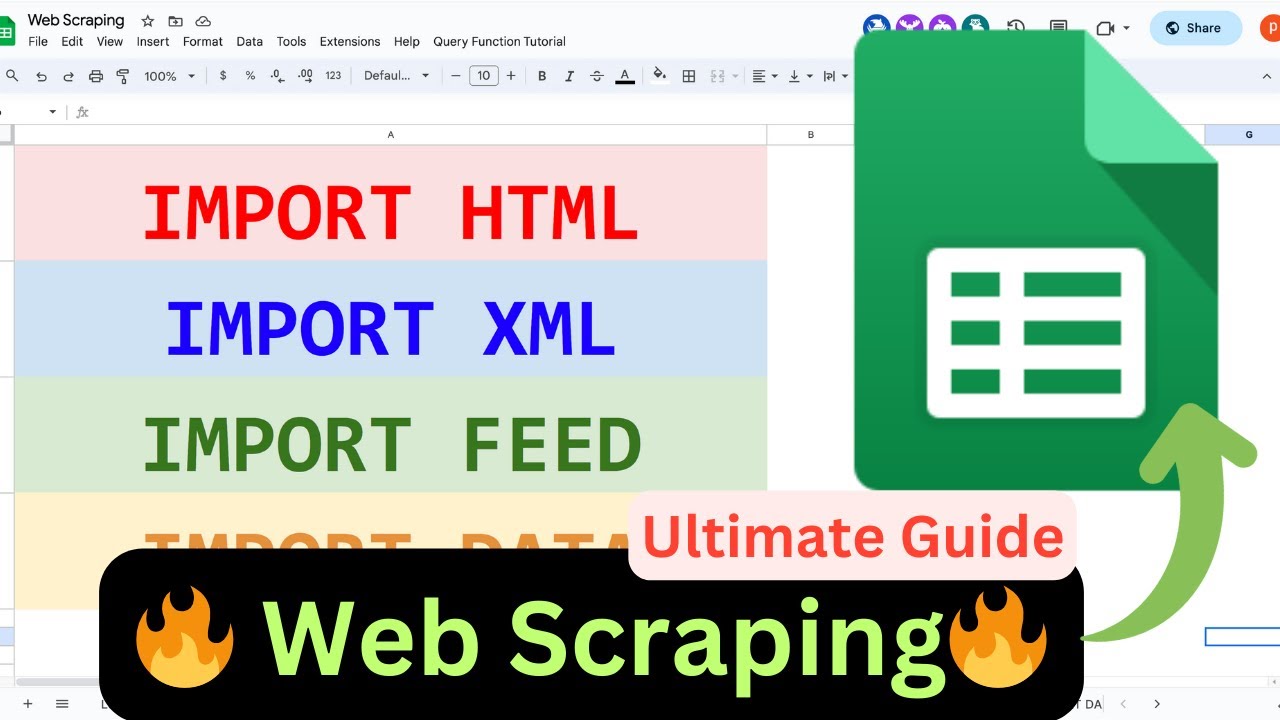 Парсинг веб-страниц в Google Таблицах || IMPORTHTML, IMPORTXML, IMPORTFEED, IMPORTDATA