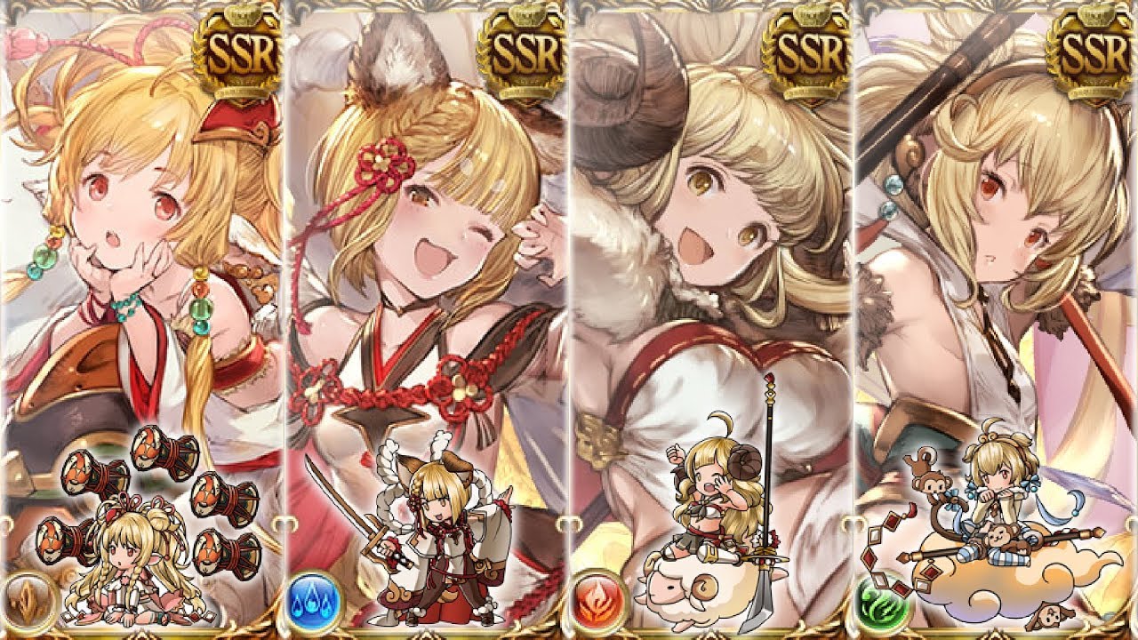 【グラブル】アニラ＆アンチラ＆マキラ＆ヴァジラ奥義集【十二神将】