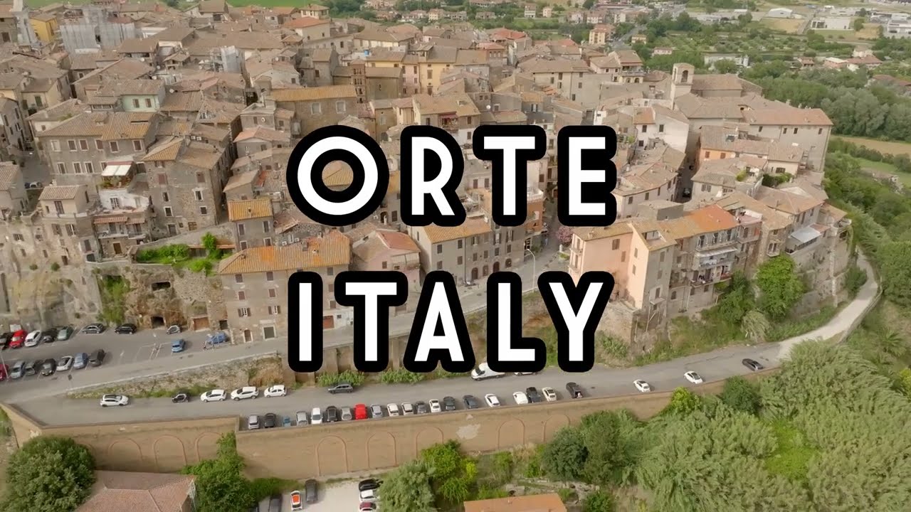 Orte by drone 🖼️ The Stone Sentinel of the Tiber Valley | Aerial stock footage