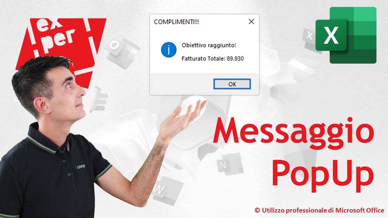 EXCEL - TRUCCHI E SEGRETI: 🎆 Message Box VBA Pop Up per obiettivi raggiunti – scopri come