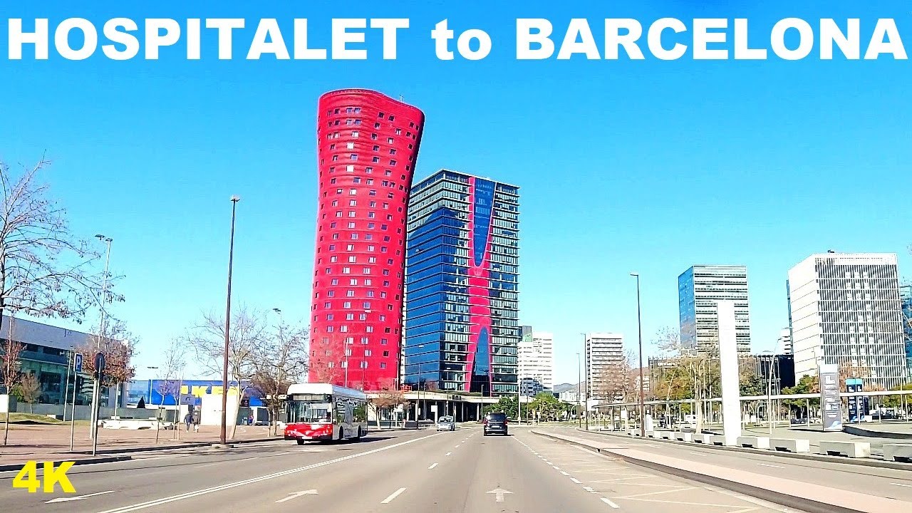 Driving from Hospitalet Llogregat to Barcelona - Ronda del General Mitre 2023 Spain 4K
