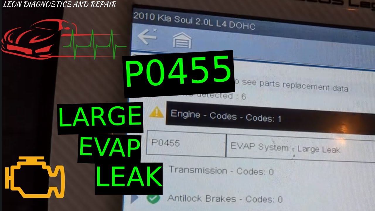 2010 KIA SOUL P0455 УТЕЧКА EVAP
