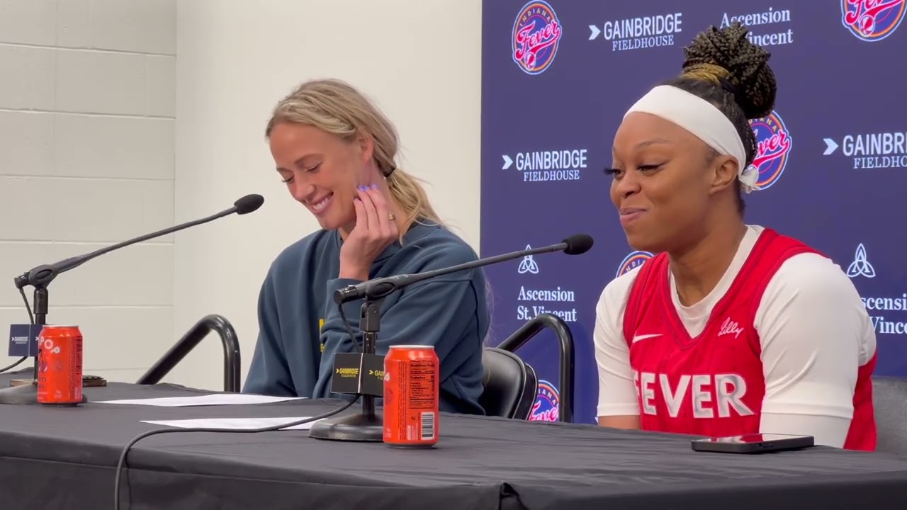 Sophie Cunningham, Odyssey Sims, Stephanie White presser after Indiana Fever lose to Mystics