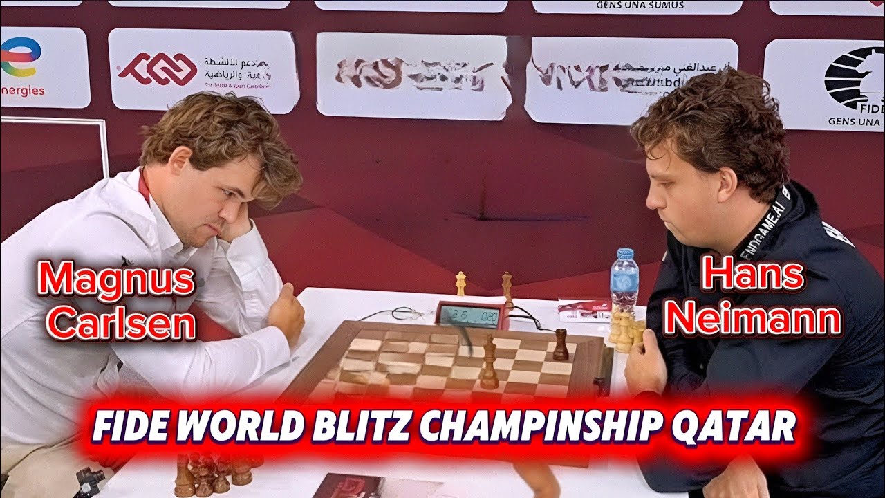 Magnus Carlsen VS Hans Niemann | Fide world Blitz Championship Qatar