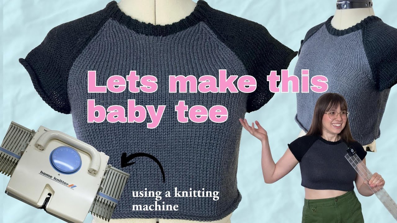 How to make the any-size Baby Tee for summer on a knitting machine