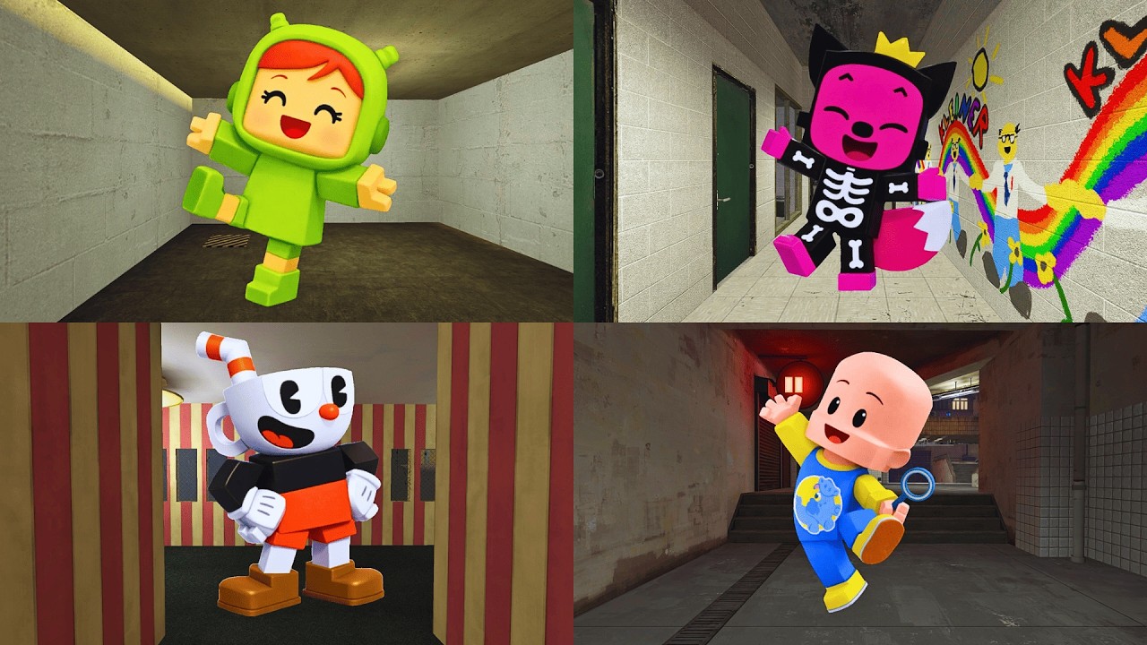Minecraft Mural Builds l ROBLOXIFIED NEXTBOTS CHASE Compilation l Garry's Mod Nextbots
