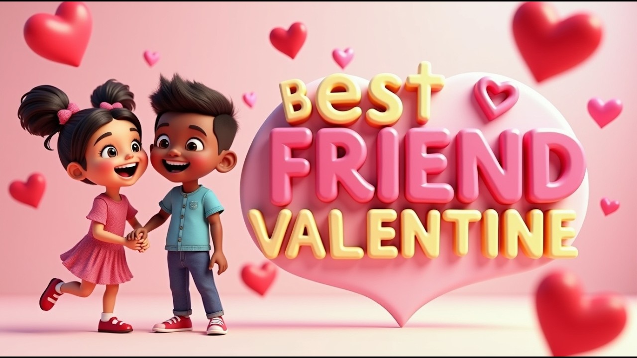 My Valentine Is My Best Friend 💖 | Cute Kids Valentine Song About Friendship