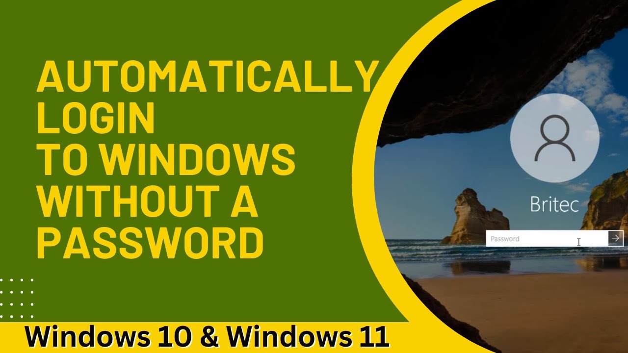 Automatically Login To Windows Without A Password